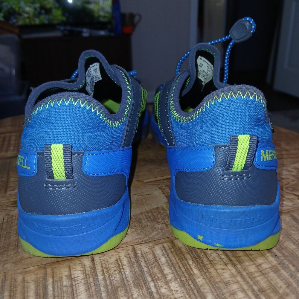 Merrell ML-BOYS HYDRORUN 2.0 Water Trail Shoes Blue Neon Yellow Size US 6M EU 37 - Picture 6 of 16